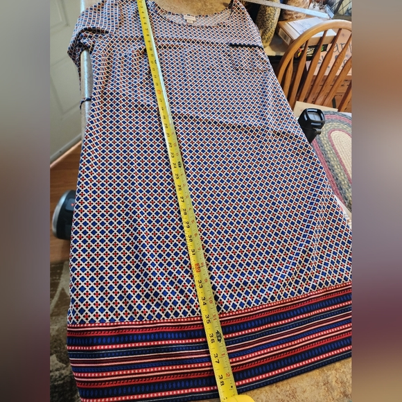 Merona Red/White/Blue Shift Dress Size L - Picture 8 of 8